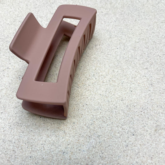 The Georgina Matte Brown Hair Clip